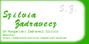 szilvia zadravecz business card